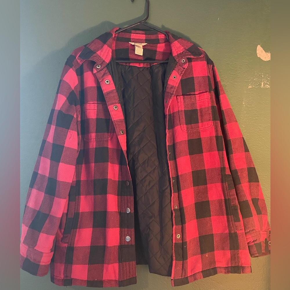 Duluth Trading Co Red Flannel Jacket
